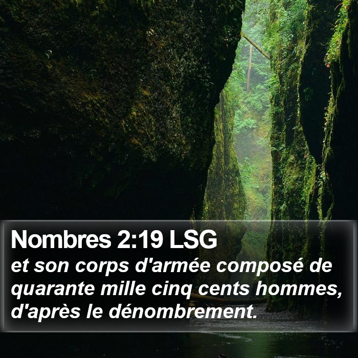 Nombres 2:19 LSG Bible Study