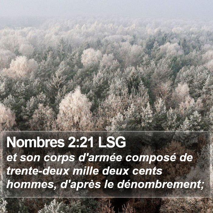 Nombres 2:21 LSG Bible Study