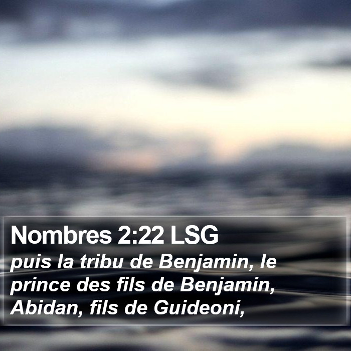 Nombres 2:22 LSG Bible Study