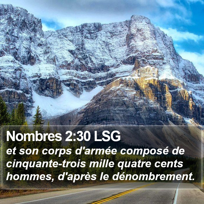 Nombres 2:30 LSG Bible Study