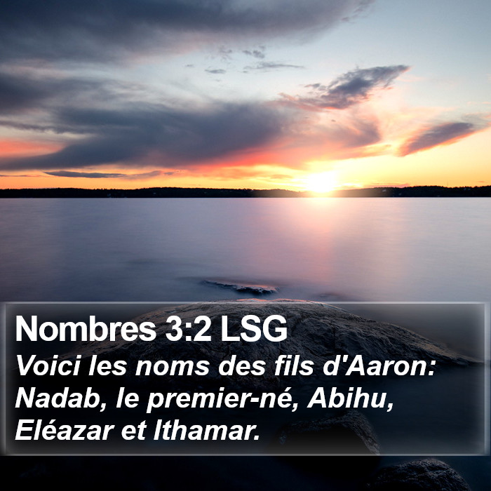 Nombres 3:2 LSG Bible Study