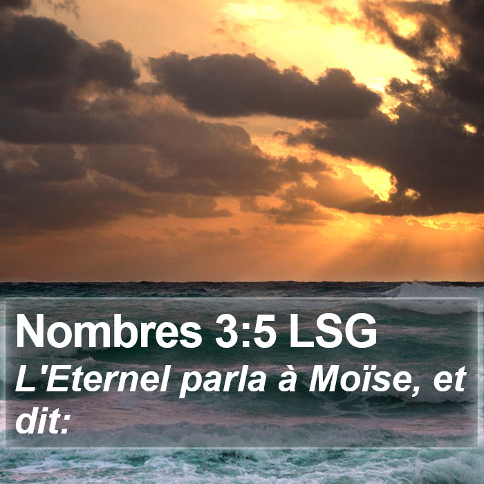 Nombres 3:5 LSG Bible Study