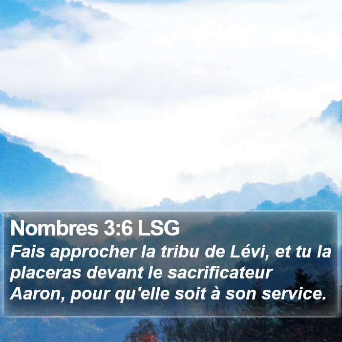 Nombres 3:6 LSG Bible Study