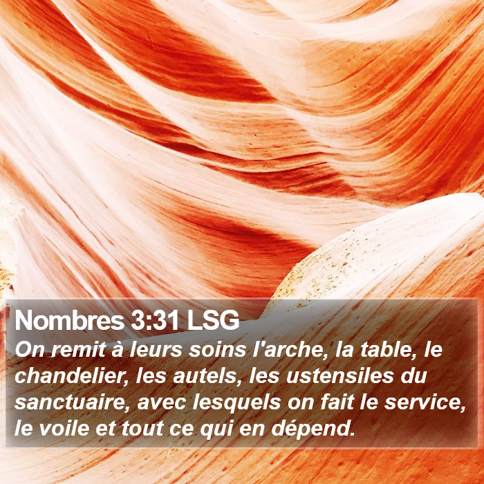 Nombres 3:31 LSG Bible Study