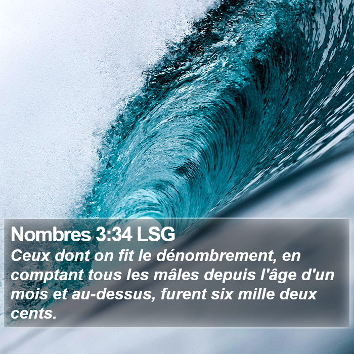 Nombres 3:34 LSG Bible Study