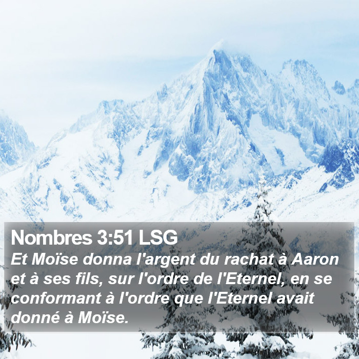 Nombres 3:51 LSG Bible Study
