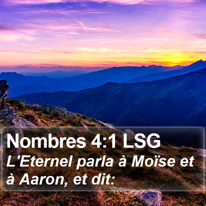 Nombres 4:1 LSG Bible Study