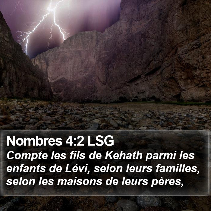 Nombres 4:2 LSG Bible Study