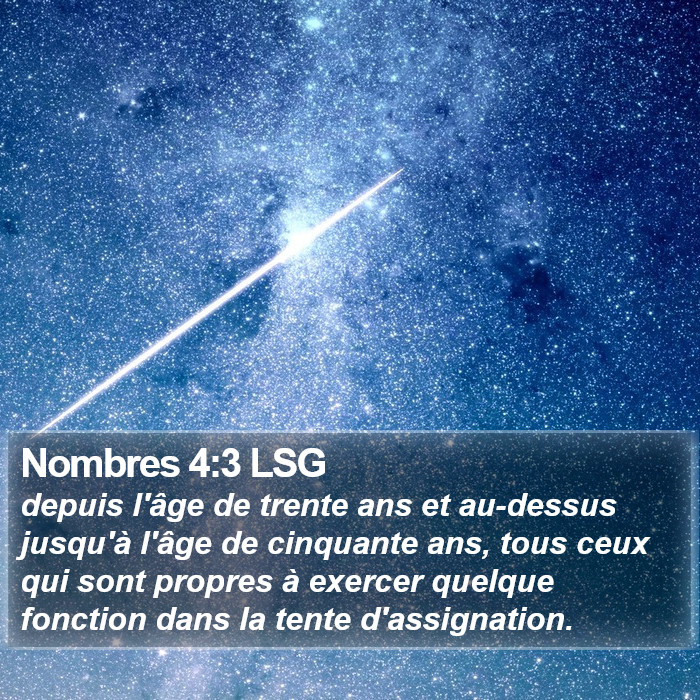 Nombres 4:3 LSG Bible Study