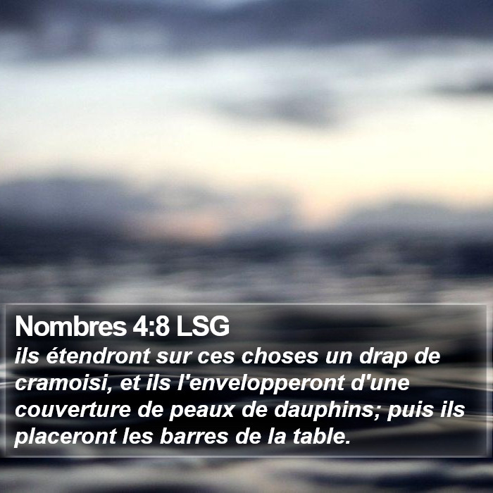 Nombres 4:8 LSG Bible Study