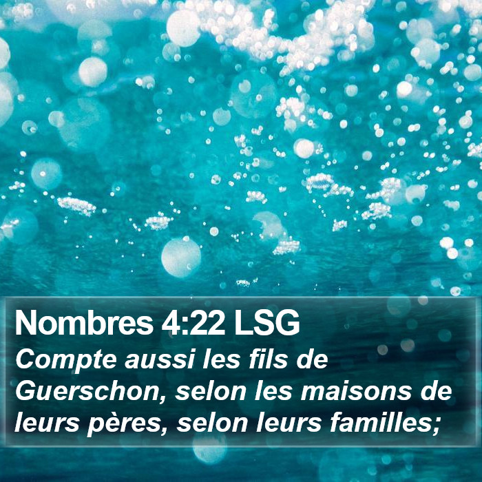 Nombres 4:22 LSG Bible Study