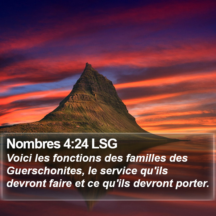 Nombres 4:24 LSG Bible Study