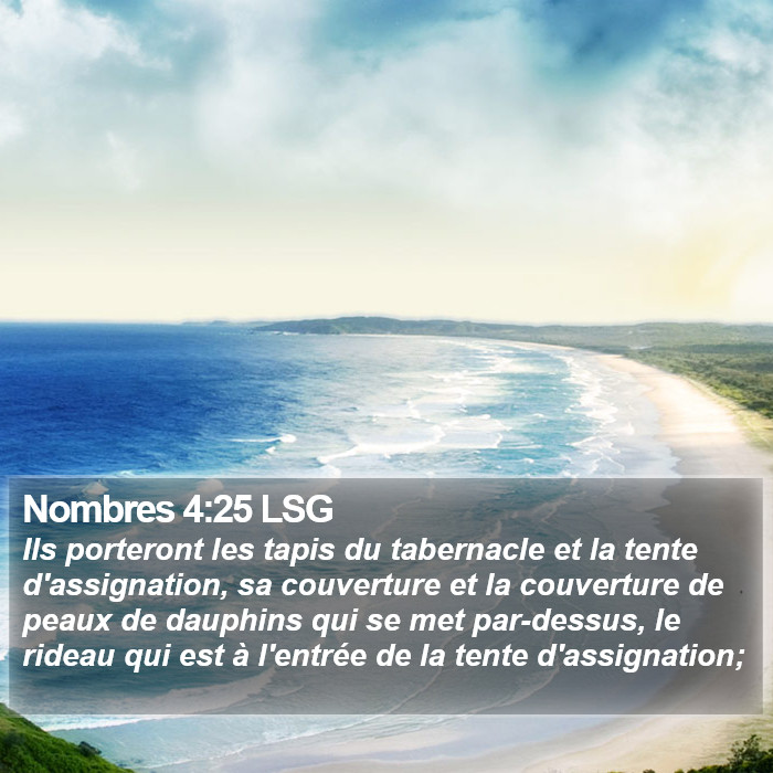 Nombres 4:25 LSG Bible Study