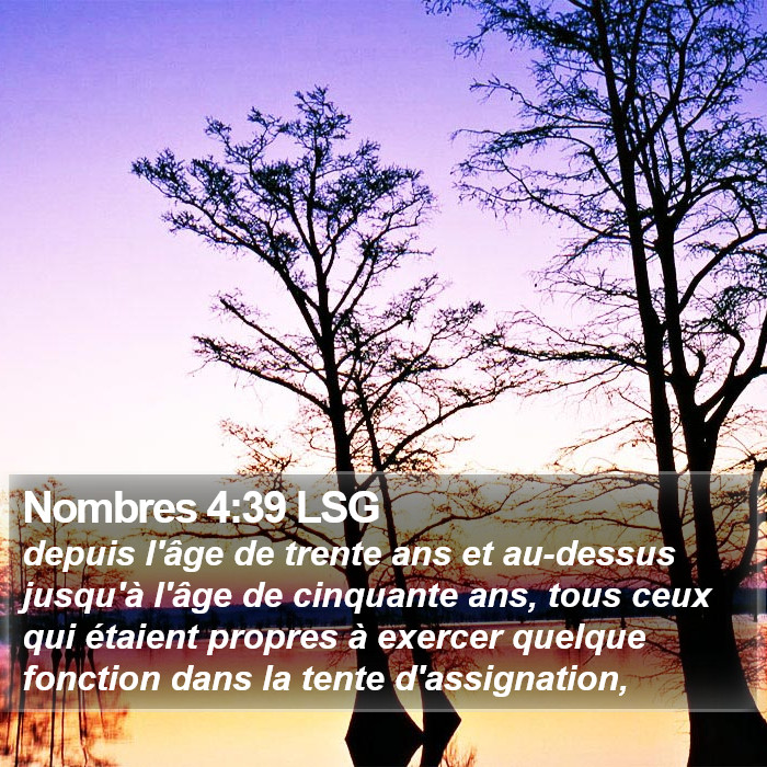 Nombres 4:39 LSG Bible Study