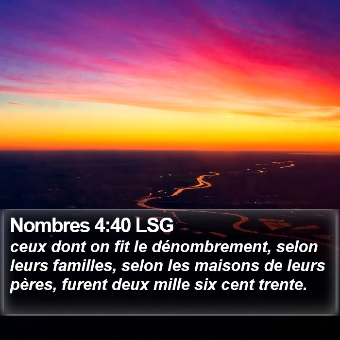 Nombres 4:40 LSG Bible Study