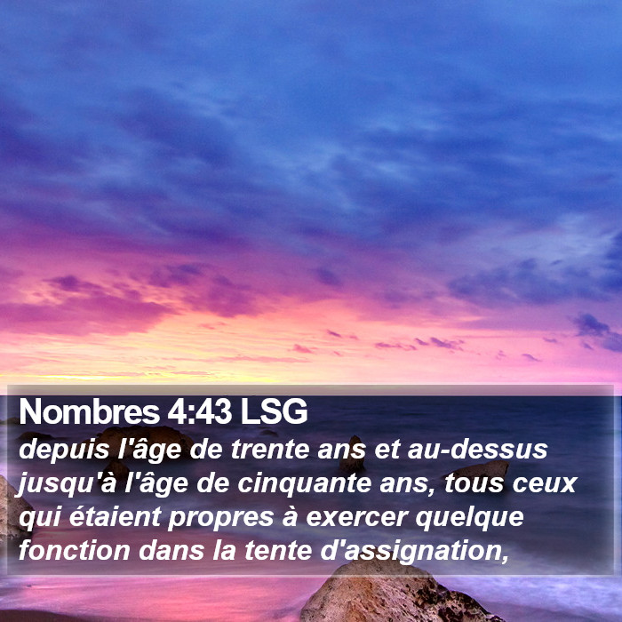 Nombres 4:43 LSG Bible Study