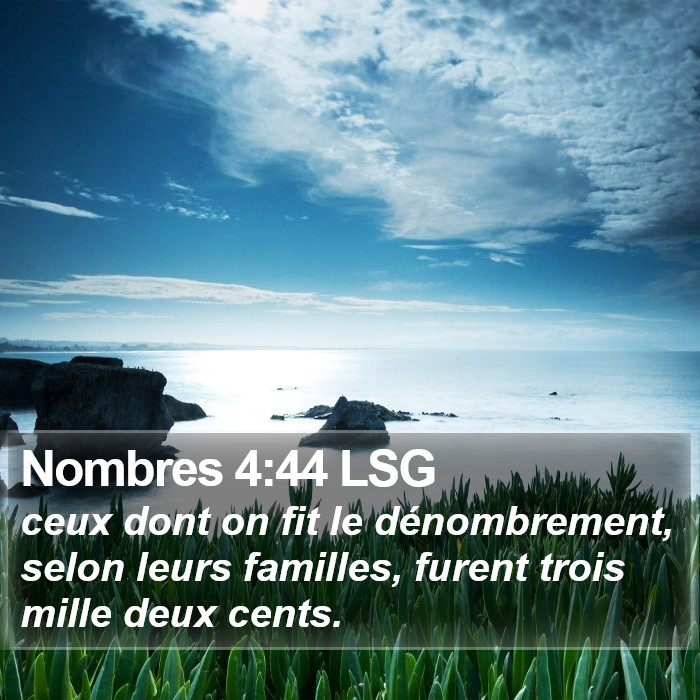 Nombres 4:44 LSG Bible Study