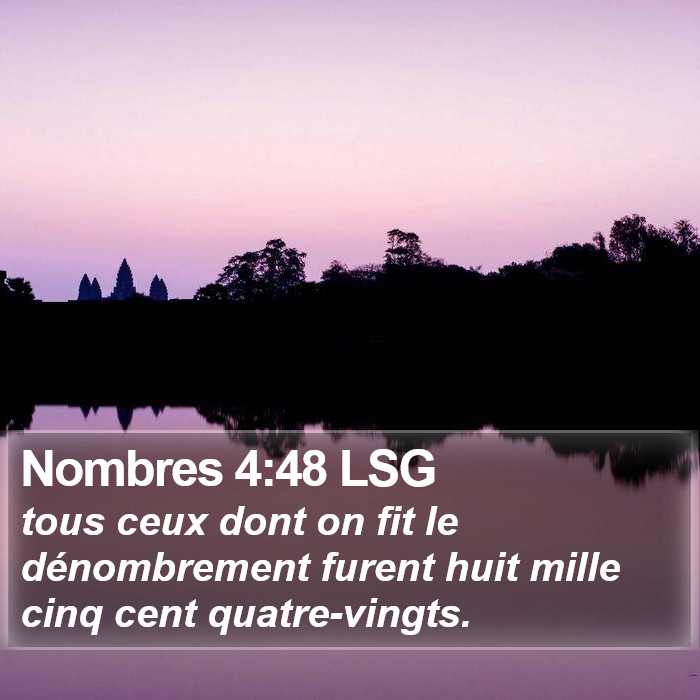 Nombres 4:48 LSG Bible Study