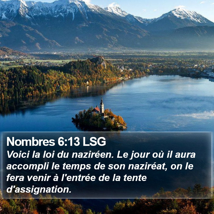 Nombres 6:13 LSG Bible Study