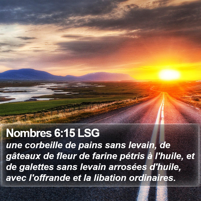 Nombres 6:15 LSG Bible Study