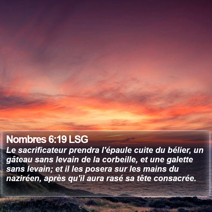 Nombres 6:19 LSG Bible Study