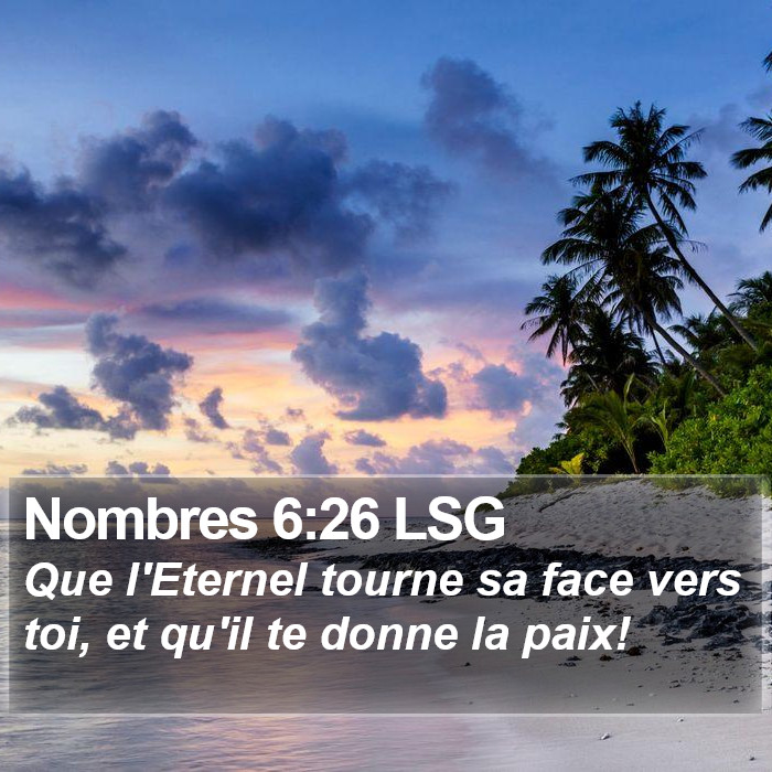 Nombres 6:26 LSG Bible Study