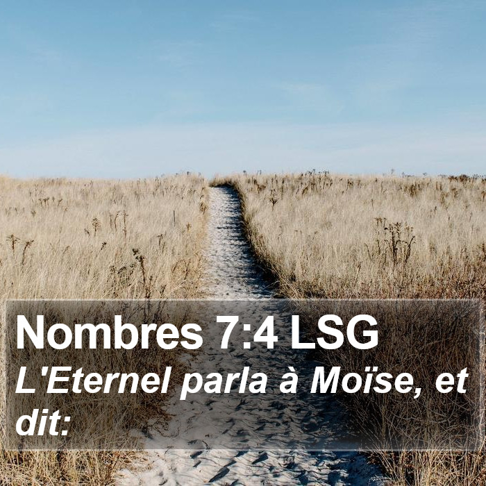 Nombres 7:4 LSG Bible Study