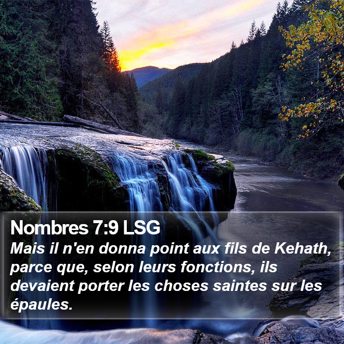 Nombres 7:9 LSG Bible Study