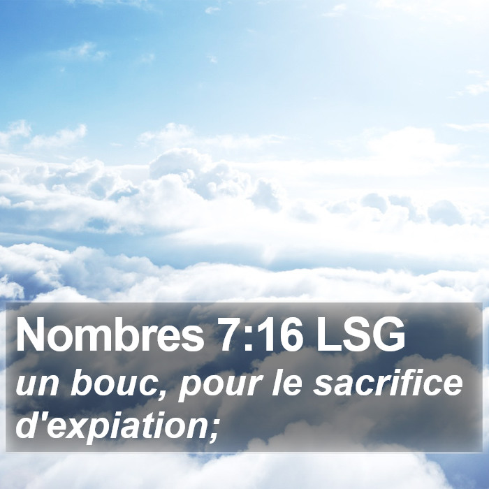 Nombres 7:16 LSG Bible Study