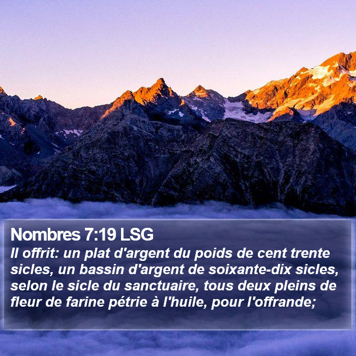 Nombres 7:19 LSG Bible Study