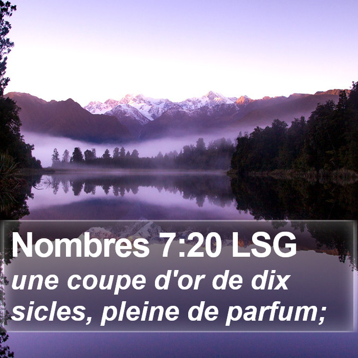 Nombres 7:20 LSG Bible Study