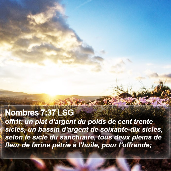 Nombres 7:37 LSG Bible Study