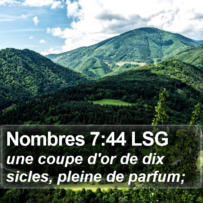 Nombres 7:44 LSG Bible Study