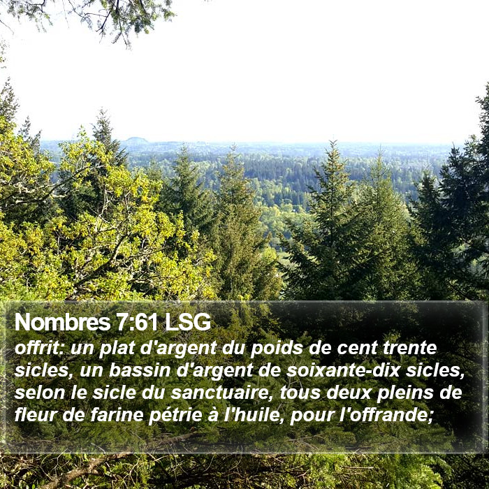 Nombres 7:61 LSG Bible Study
