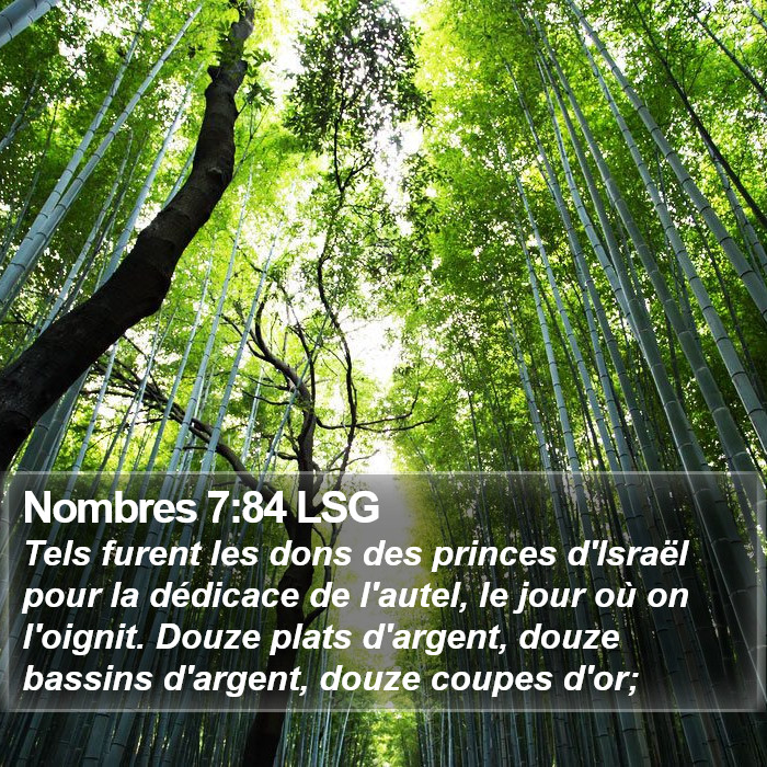 Nombres 7:84 LSG Bible Study