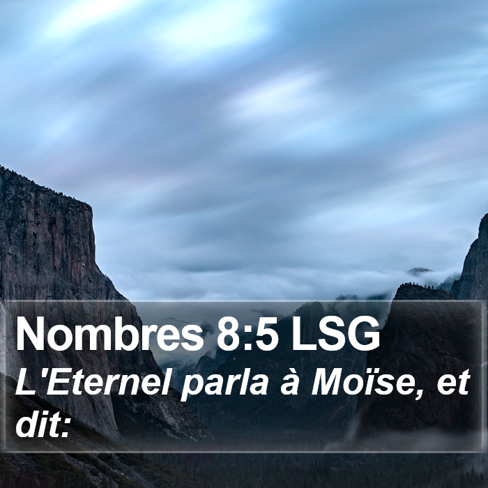 Nombres 8:5 LSG Bible Study