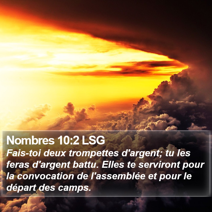 Nombres 10:2 LSG Bible Study