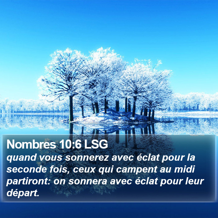 Nombres 10:6 LSG Bible Study