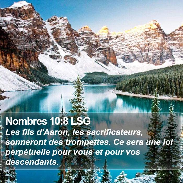 Nombres 10:8 LSG Bible Study