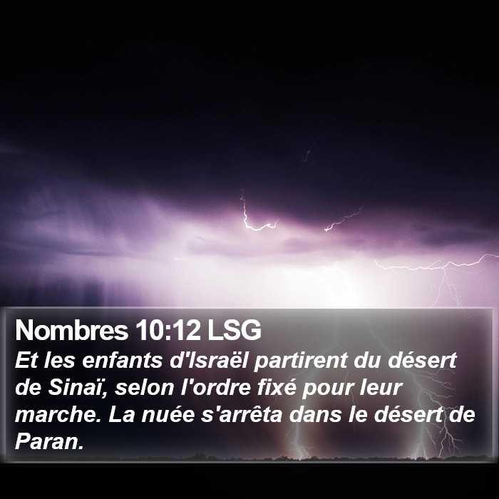 Nombres 10:12 LSG Bible Study
