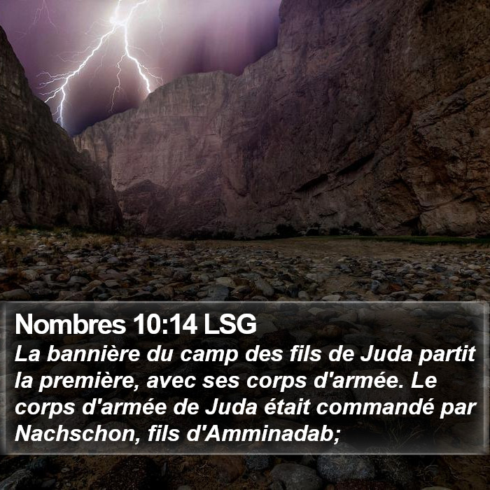 Nombres 10:14 LSG Bible Study