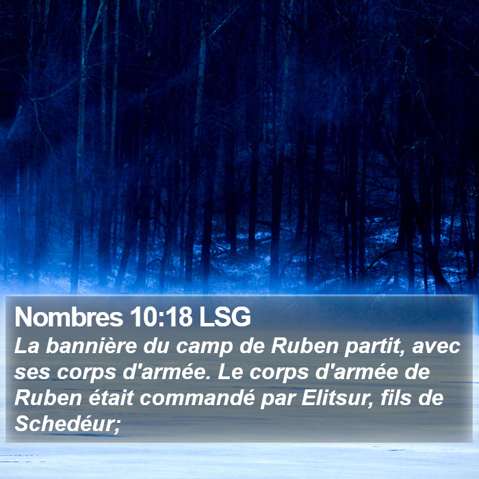 Nombres 10:18 LSG Bible Study