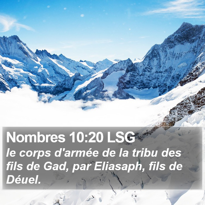 Nombres 10:20 LSG Bible Study