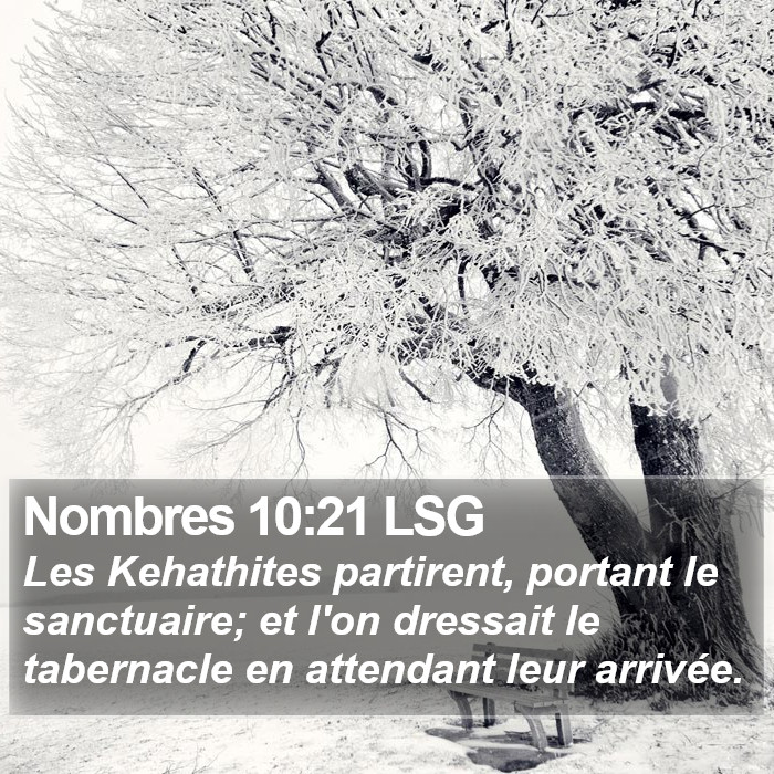 Nombres 10:21 LSG Bible Study
