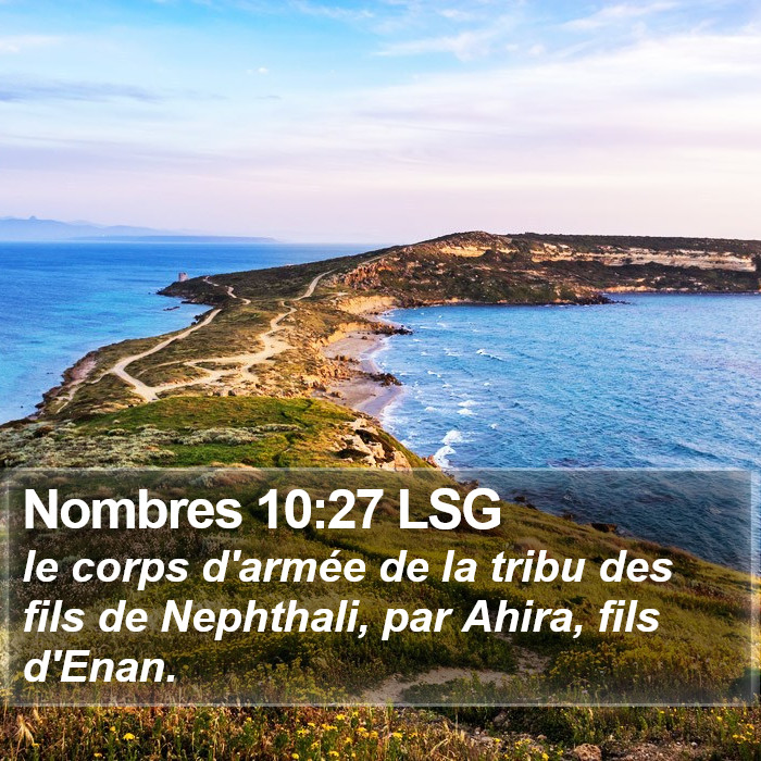 Nombres 10:27 LSG Bible Study