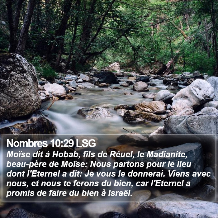 Nombres 10:29 LSG Bible Study