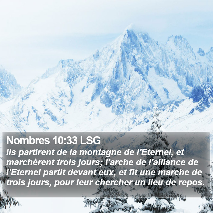 Nombres 10:33 LSG Bible Study
