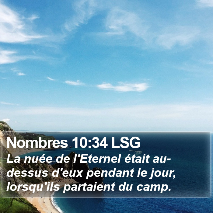 Nombres 10:34 LSG Bible Study