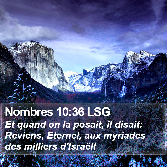Nombres 10:36 LSG Bible Study