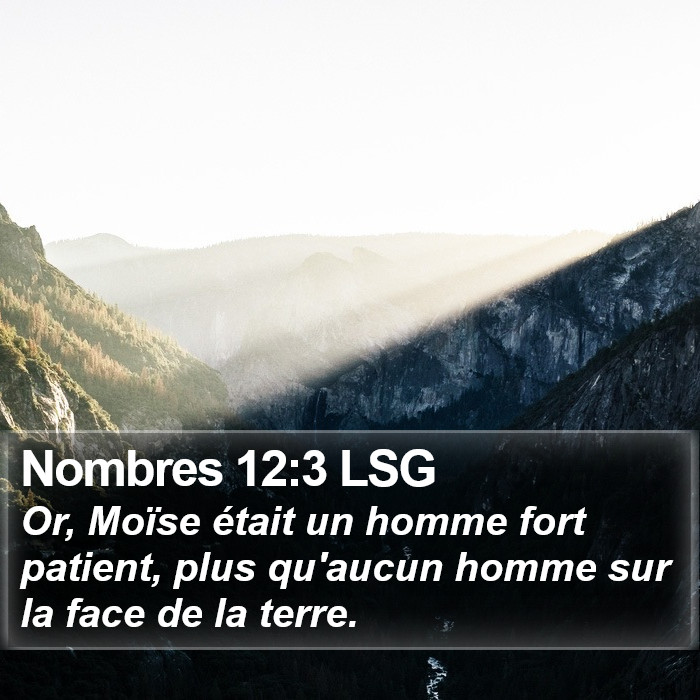 Nombres 12:3 LSG Bible Study
